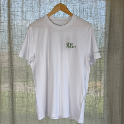 T-shirt brodé “mon amour”, pour elle & lui