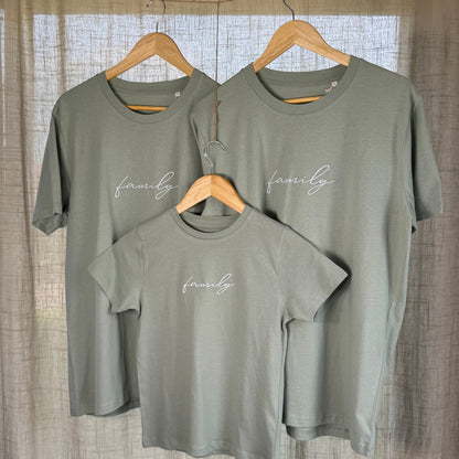T-shirt brodé Family, pour petits et grands